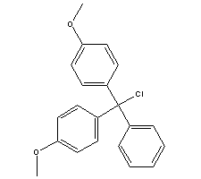 4,4'-二甲氧基三苯基氯甲烷分子式结构图