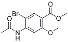 2-甲氧基-4-乙酰胺基-5-溴苯甲酸甲酯分子式结构图