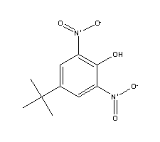 2,6-二硝基对叔丁基苯酚分子式结构图