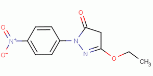 1-(4-硝基苯基)-3-乙氧基-5-吡唑酮分子式结构图