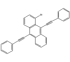 1-氯-9,10-二(苯乙炔基)蒽分子式结构图