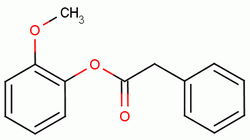 愈创木酚苯乙酸酯分子式结构图