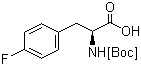 BOC-L-4-氟苯丙氨酸分子式结构图