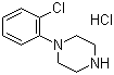 1-(2-氯苯基)哌嗪单盐酸盐分子式结构图