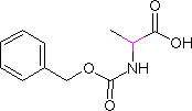 N-苄氧羰基-DL-丙氨酸分子式结构图