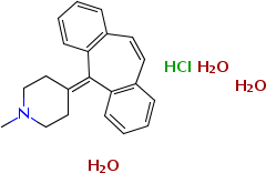 盐酸赛庚啶水合物分子式结构图