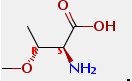 O-甲基-L-苏氨酸分子式结构图