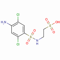 2,5-二氯苯胺-4-磺酰牛磺酸分子式结构图