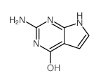 2-氨基-4-羟基吡咯并[2,3-d]嘧啶分子式结构图