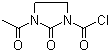 1-氯甲酰基-3-乙酰基环亚乙基脲分子式结构图