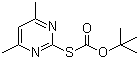 2-Boc-硫代-4,6-二甲基嘧啶分子式结构图