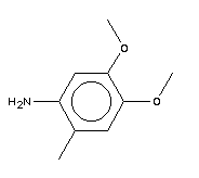 4,5-二甲氧基-2-甲基苯胺分子式结构图