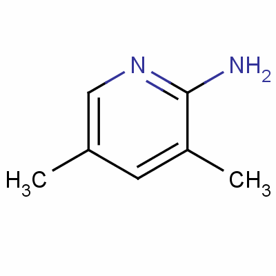 3,5-二甲基吡啶-2-胺分子式结构图