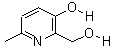 3-羟基-6-甲基-2-吡啶甲醇分子式结构图