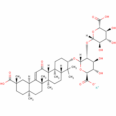 甘草酸单钾盐 A分子式结构图