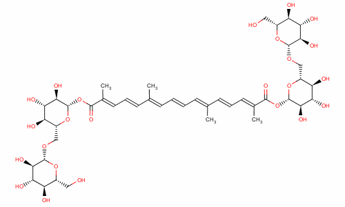 西红花苷分子式结构图