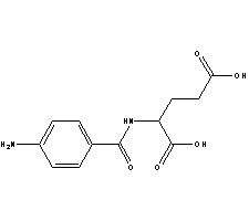 对氨基苯甲酰谷氨酸分子式结构图