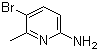 2-氨基-5-溴-6-甲基吡啶分子式结构图