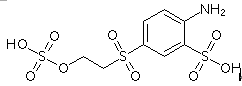 4-β-羟乙砜基硫酸酯苯胺-2-磺酸分子式结构图