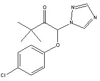 三唑酮分子式结构图