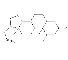 美替诺龙醋酸酯分子式结构图