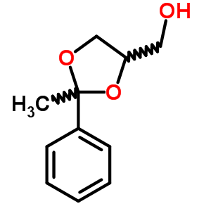 2-甲基-2-苯基-1,3-二氧戊环-4-甲醇分子式结构图