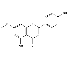 4',5-二羟基-7-甲氧基黄酮分子式结构图