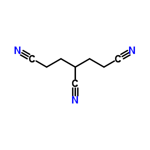 戊烷-1,3,5-三甲腈分子式结构图