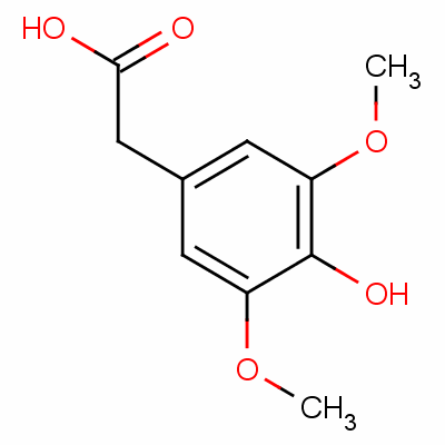 3,5-二甲氧基-4-羟基苯乙酸分子式结构图