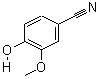 4-羟基-3-甲氧基苯甲腈分子式结构图