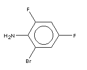 2-溴-4,6-二氟苯胺分子式结构图