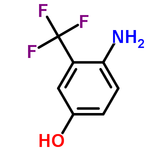 4-氨基-3-三氟甲基苯酚分子式结构图