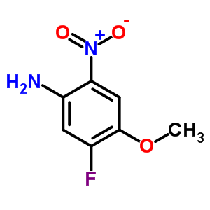 4-氨基-2-氟-5-硝基苯甲醚分子式结构图