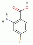 4-氟-2-氨基苯甲酸分子式结构图