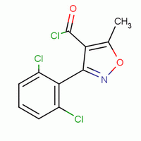 3-双邻氯苯基-5-甲基-4-异恶唑酰氯分子式结构图