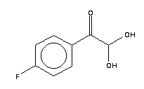 4-氟苯甲酰甲醛水合物分子式结构图