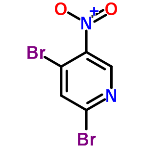 2,4-二溴-5-硝基吡啶分子式结构图