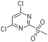 4,6-二氯-2-甲砜基嘧啶分子式结构图