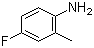 4-氟-2-甲基苯胺分子式结构图