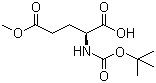 BOC-L-谷氨酸-5-甲酯分子式结构图