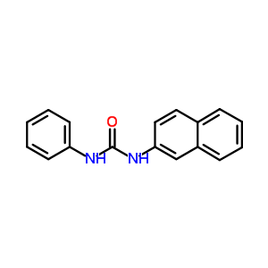 脲,N-2-萘基-N''-苯基分子式结构图