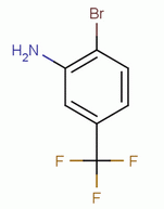 2-溴-5-三氟甲基苯胺分子式结构图