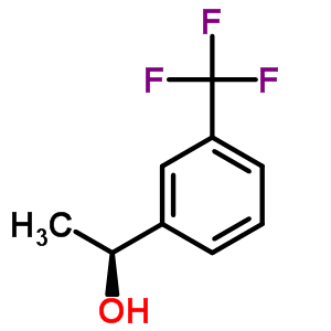 (S)-1-(3-三氟甲基苯基)乙醇分子式结构图