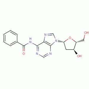 N-苯甲酰基-2'-脱氧腺苷分子式结构图