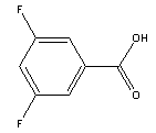 3,5-二氟苯甲酸分子式结构图