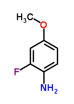 4-甲氧基-2-氟苯胺分子式结构图