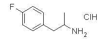 4-氟-α-甲基苯乙胺盐酸盐分子式结构图