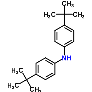 二(4-叔丁基苯基)胺分子式结构图