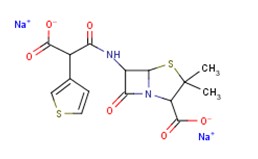 替卡西林二钠分子式结构图