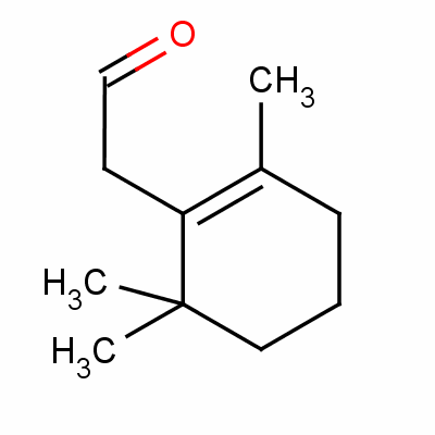 2,6,6-三甲基-1-环己烯-1-乙醛分子式结构图